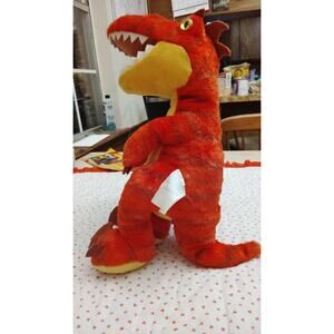 Build A Bear BAB Raptor Dinosaur Red Stuffed Plush Animal 19"